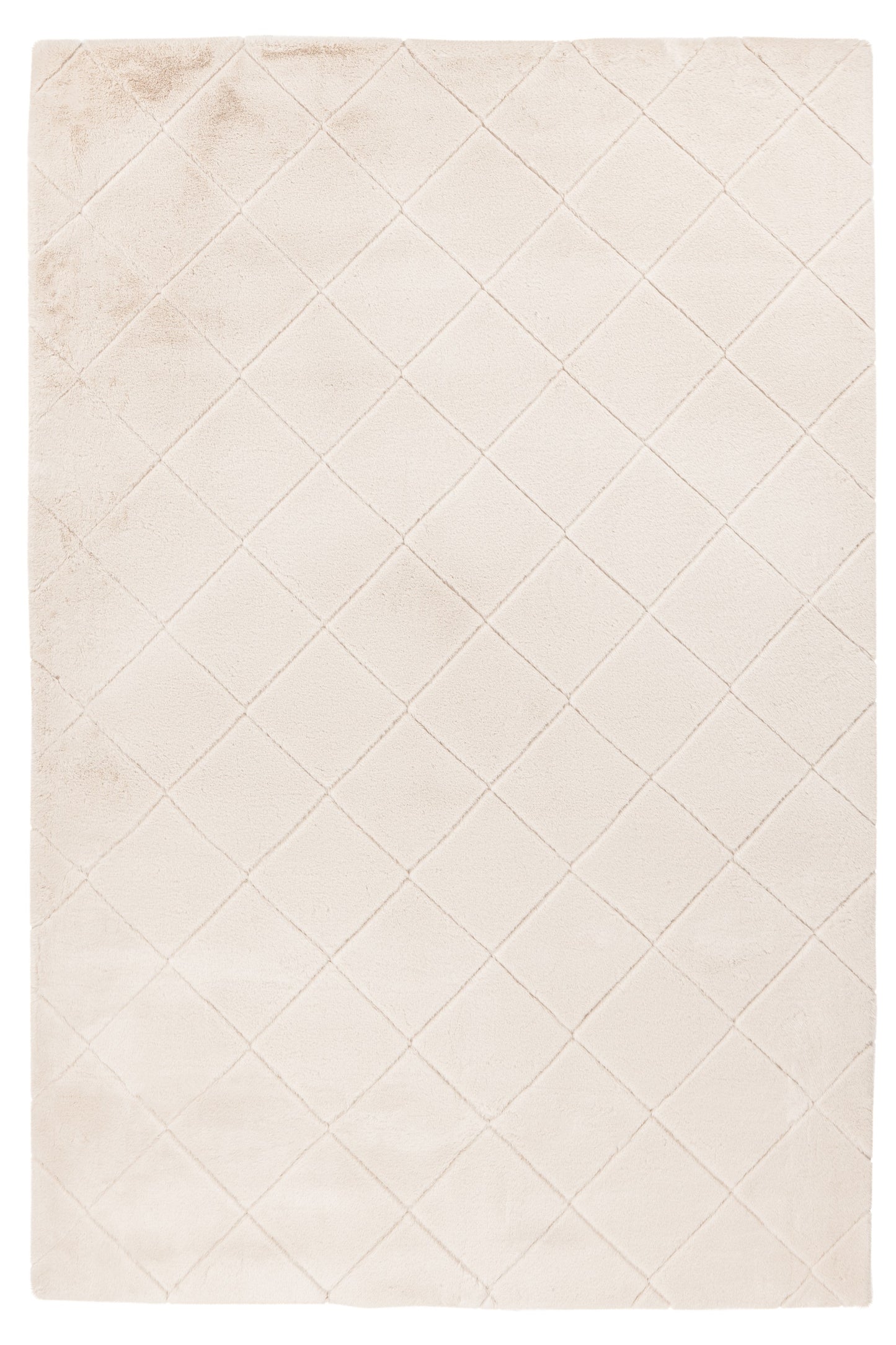 Velvet Grid ivoor vloerkleed