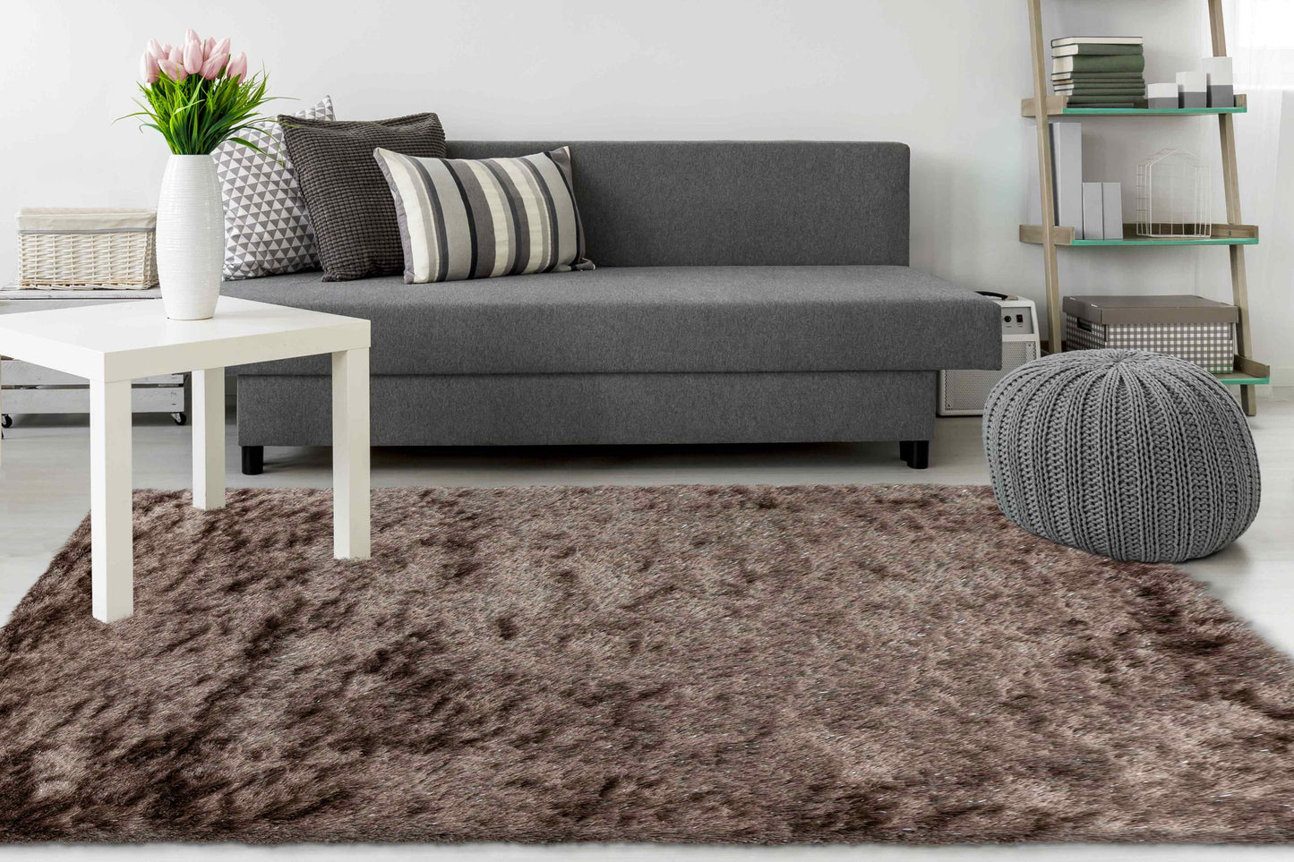 Shaggy vloerkleed brons - Houseofambiance