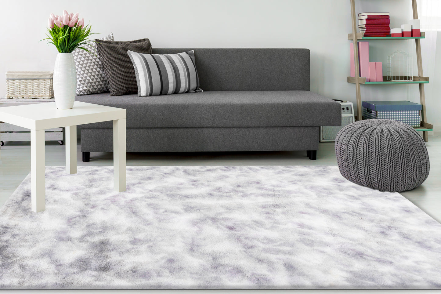 Panda vloerkleed zilver - Houseofambiance