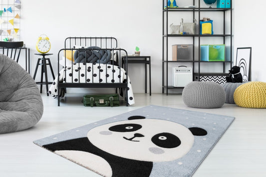 Panda vloerkleed blauw - Houseofambiance