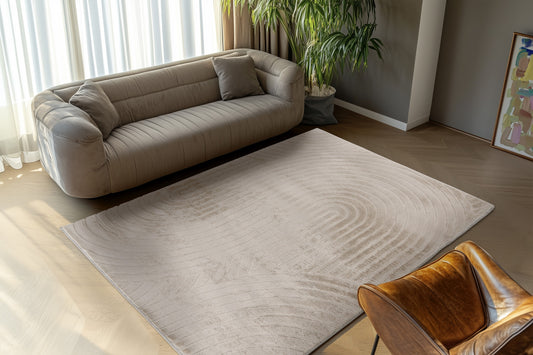 Comfy Japandi vloerkleed licht taupe