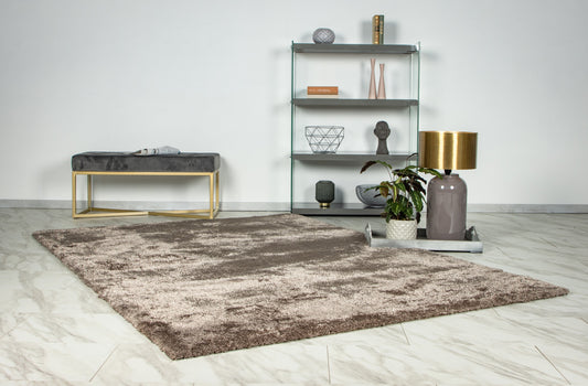 Shiny Eric Kuster stijl taupe vloerkleed - Houseofambiance