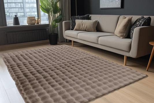 Fluffy Cloud 3D taupe vloerkleed