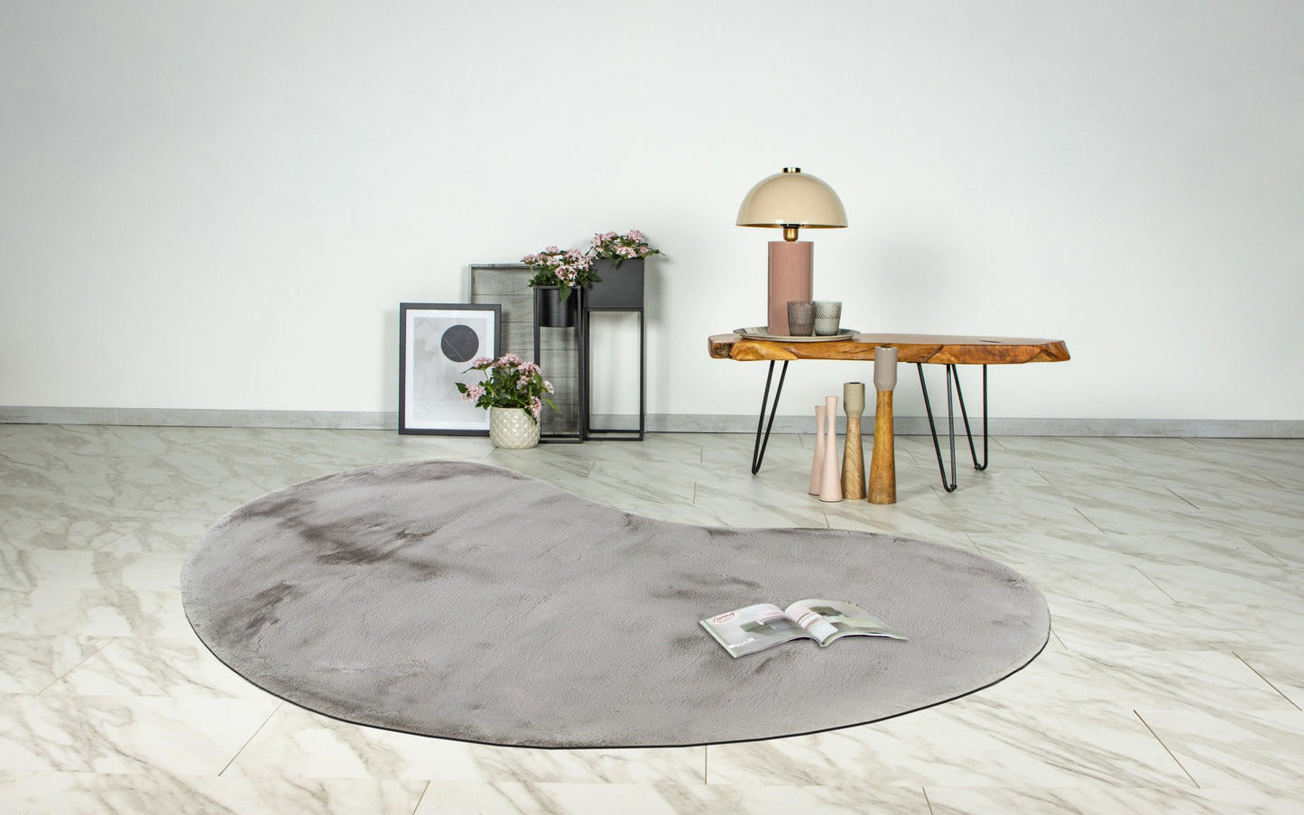 Cloud Organic shape zilver vloerkleed - Houseofambiance