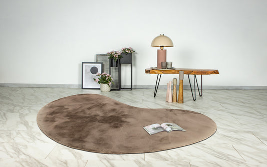 Cloud Organic shape taupe vloerkleed - Houseofambiance