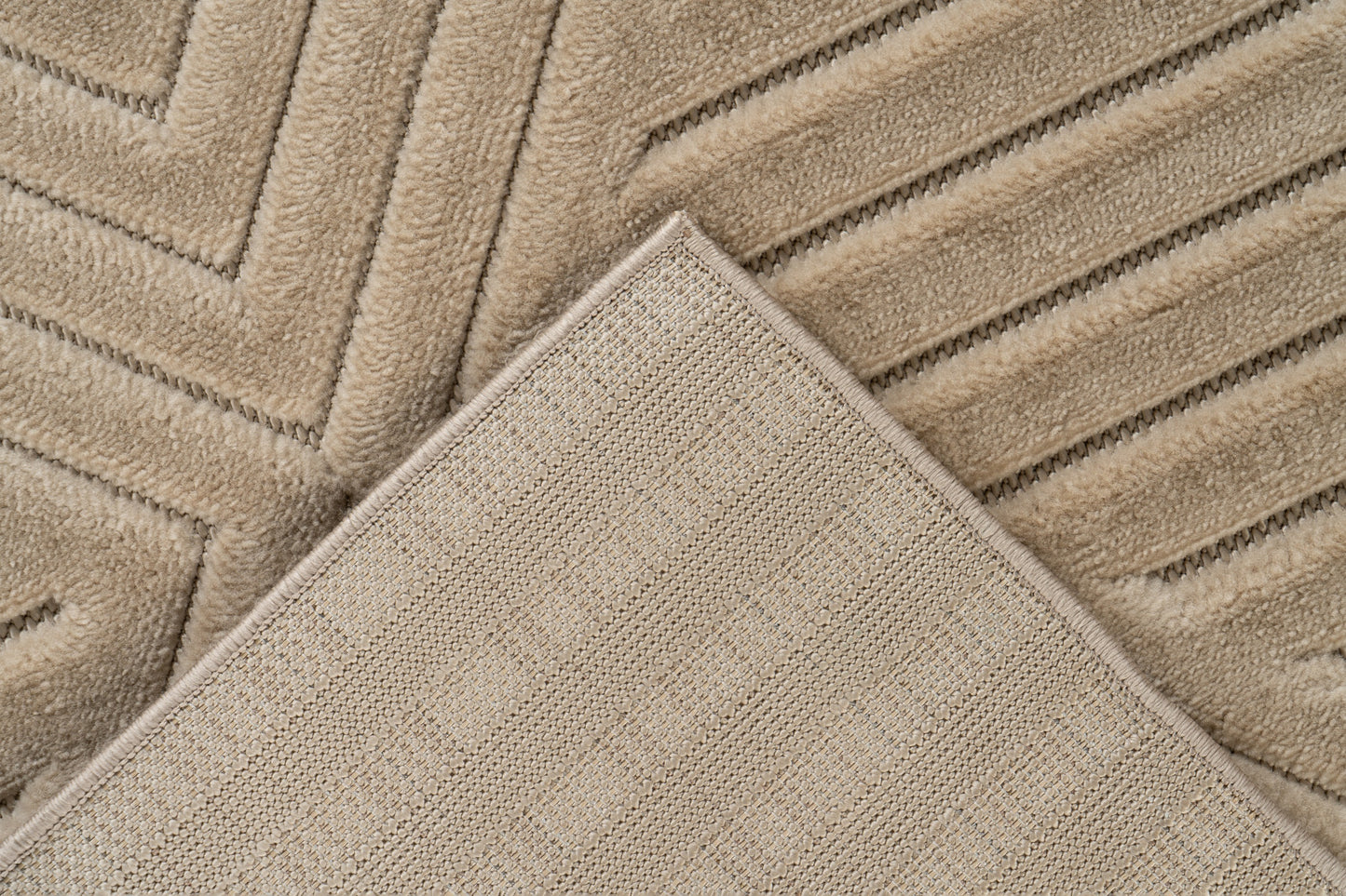 Geo Japandi beige vloerkleed