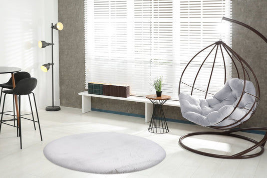 Cloud vloerkleed rond grijs - Houseofambiance