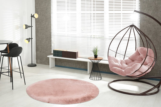 Cloud vloerkleed rond roze - Houseofambiance