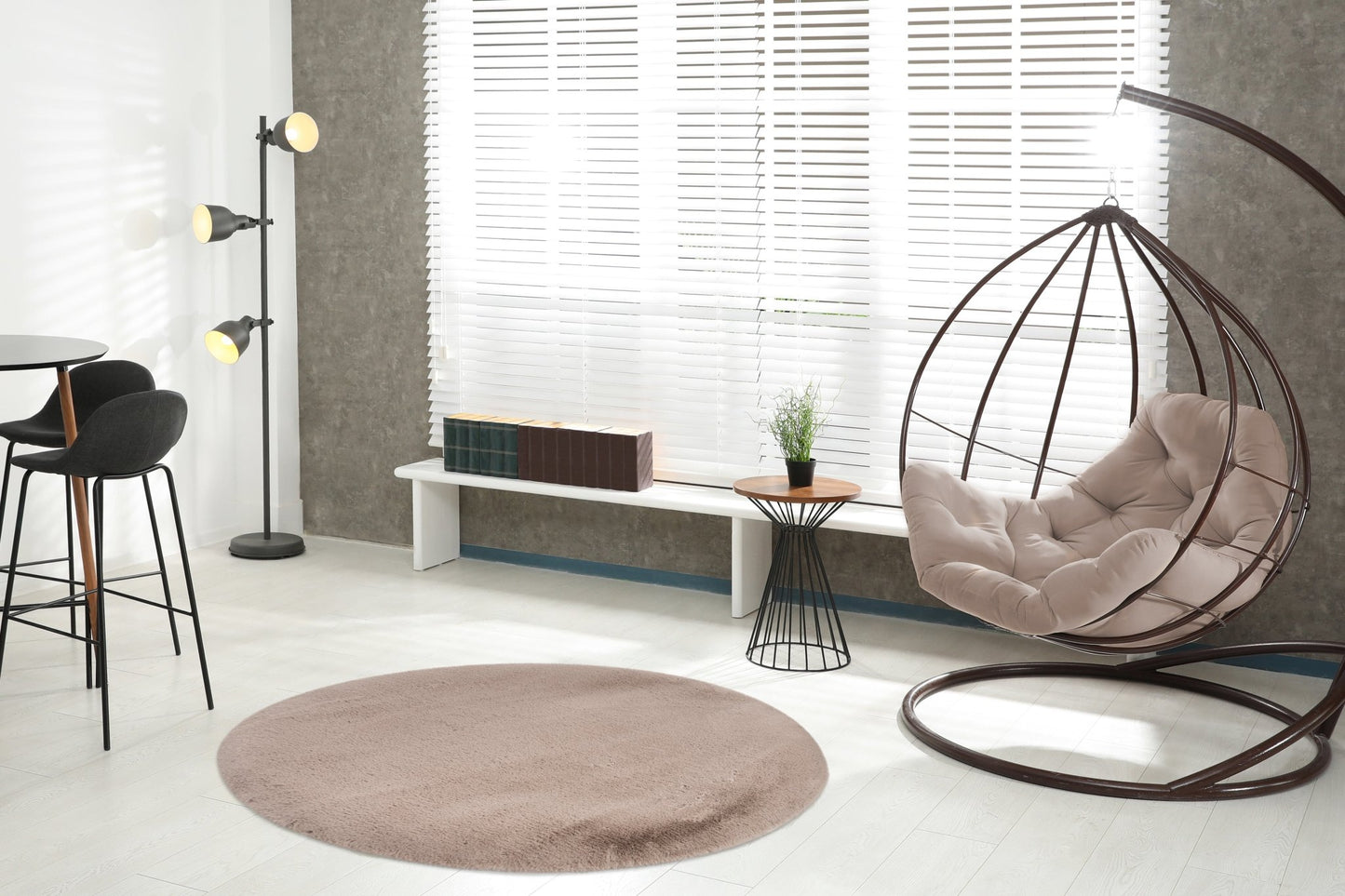 Cloud vloerkleed rond taupe - Houseofambiance