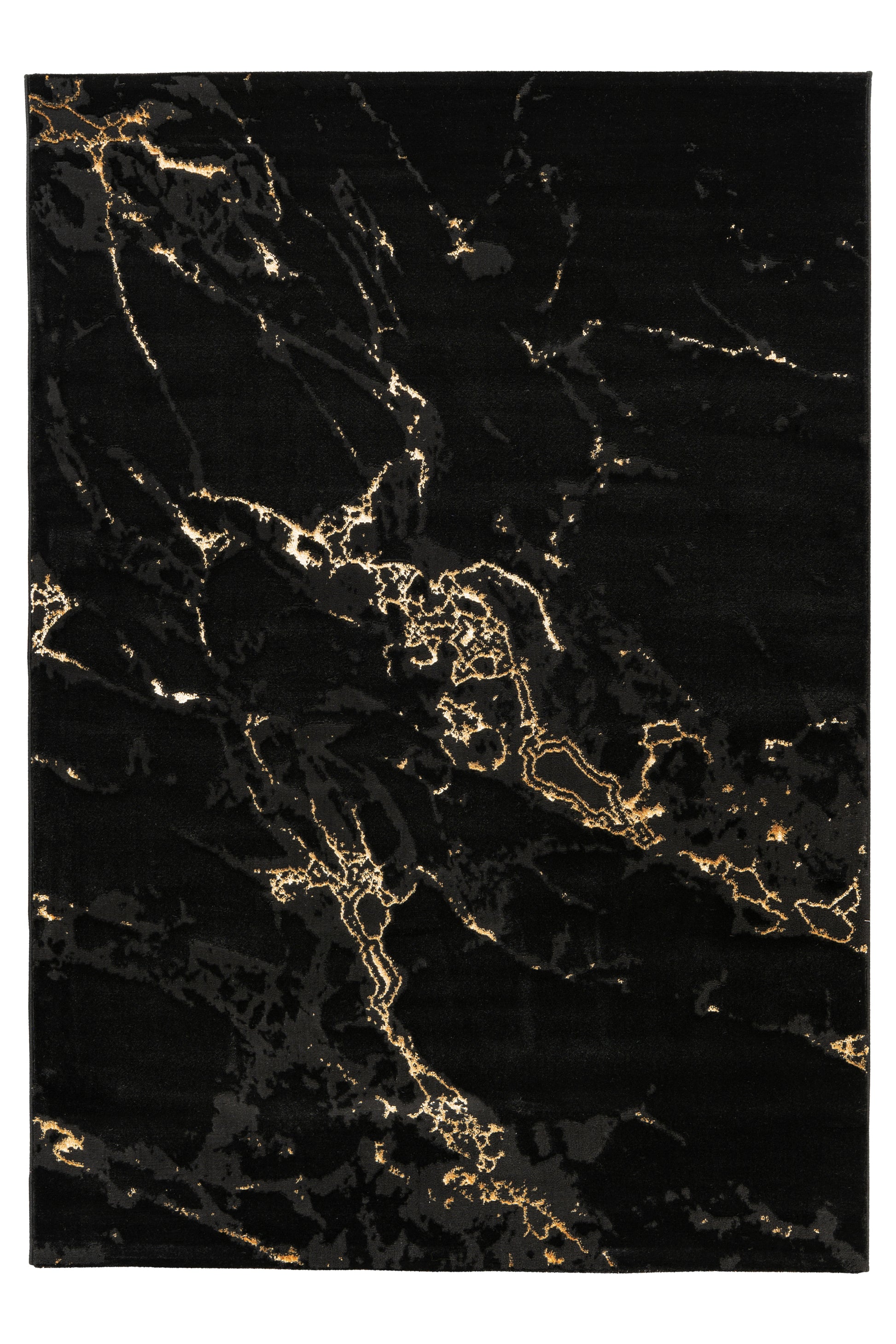 Marmer vloerkleed zwart x goud - Houseofambiance