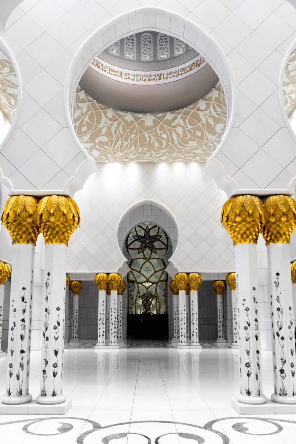 Sjeik Zayed Mosque glasschilderij 60 x 80 cm - Houseofambiance