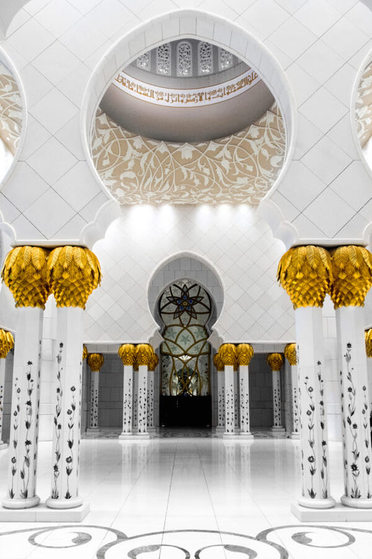 Sjeik Zayed Mosque glasschilderij 60 x 80 cm - Houseofambiance
