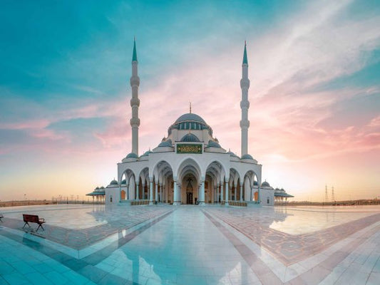 Sharjah Mosque Glasschilderij 60 x 80 cm - Houseofambiance